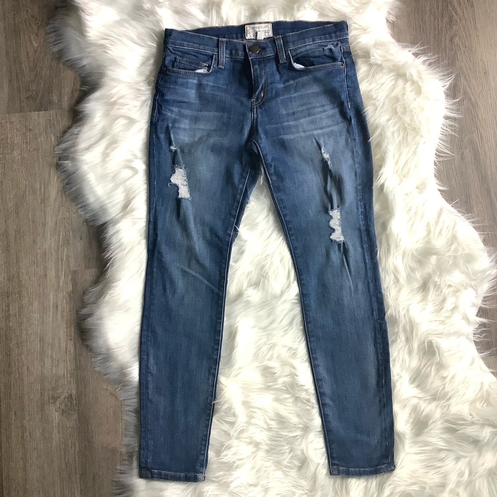 Current/Elliott The Stiletto Niagara Destroyed Jeans 28